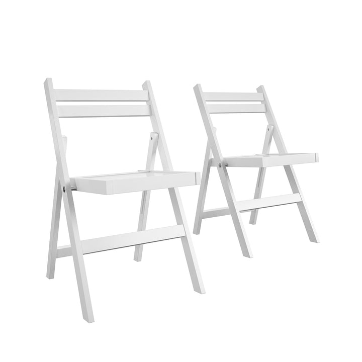 outdoor wooden chair - White - 2-Pack