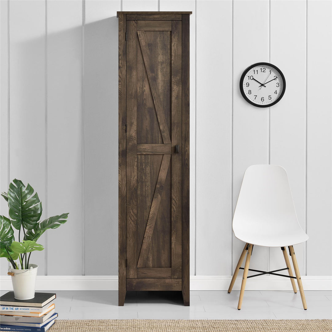 18 inch wide storage cabinet with rustic finish -  Heritage Pine