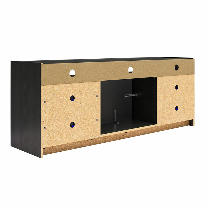 Luna Fireplace TV Stand for TVs up to 65 Inches - Black Oak