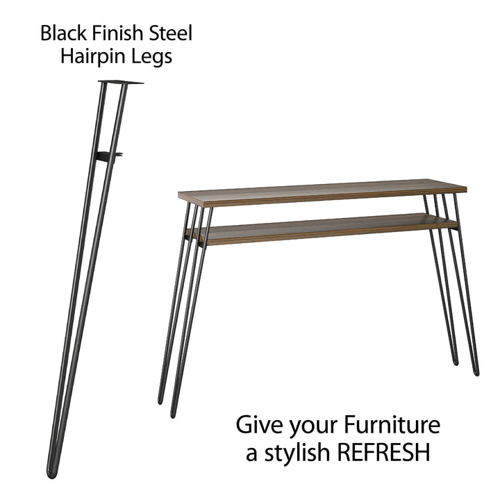 33.31 Inch Steel Hairpin Furniture Leg, Pack of 4 - Black - 4-Pack