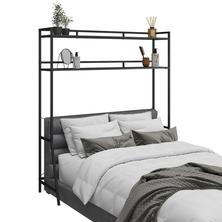 Elegant Beverly Over-The-Bed Storage -  Walnut