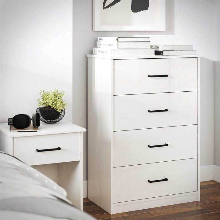 Modern Edgewater bedroom storage solutions -  Ivory Oak