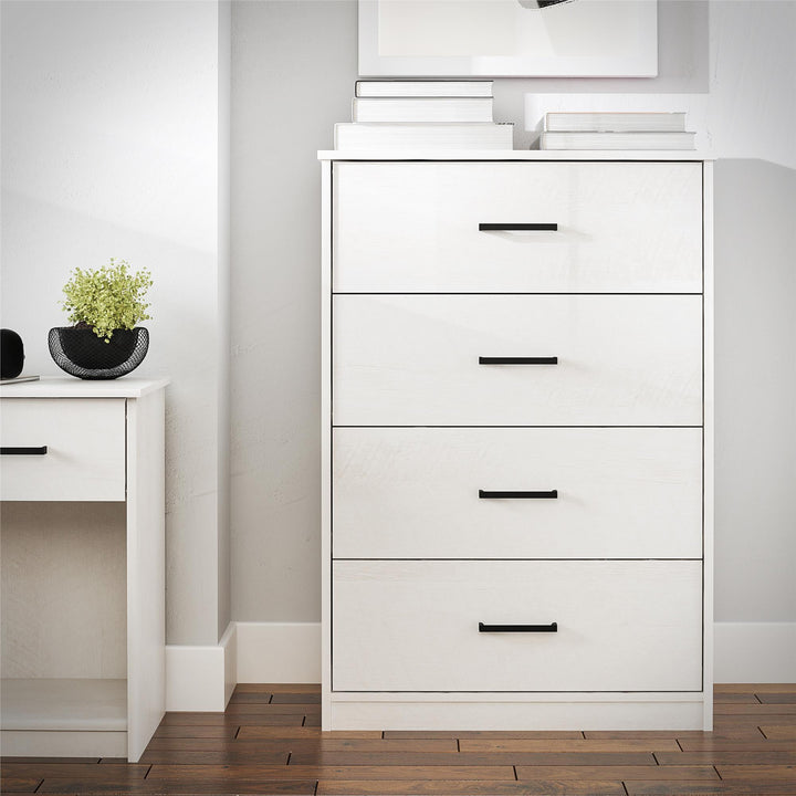 Edgewater Dresser with 4 drawers -  Ivory Oak