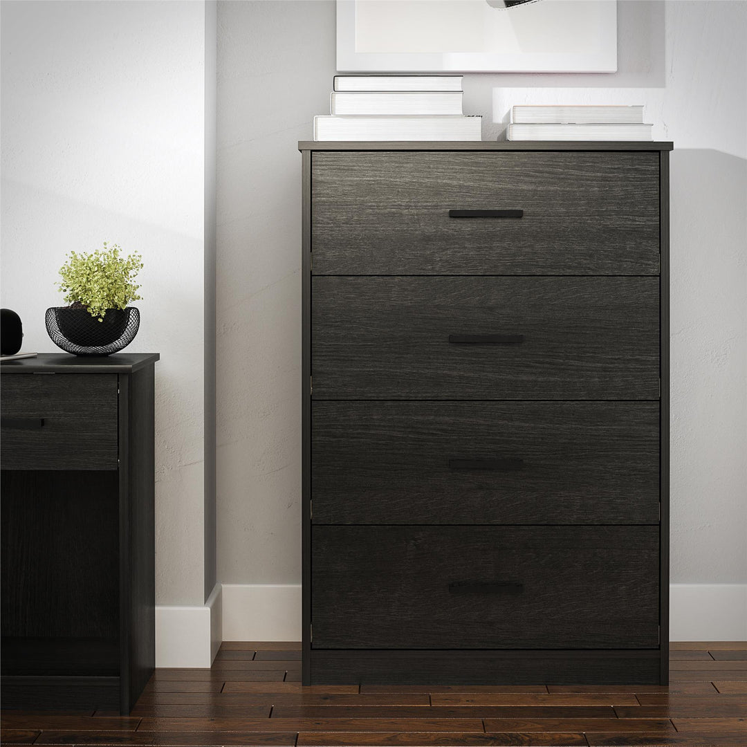 Modern Edgewater bedroom storage solutions -  Black Oak