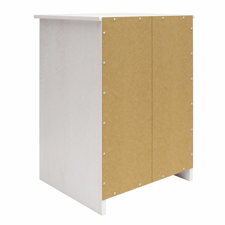 Modern Nightstand with Storage -  Ivory Oak