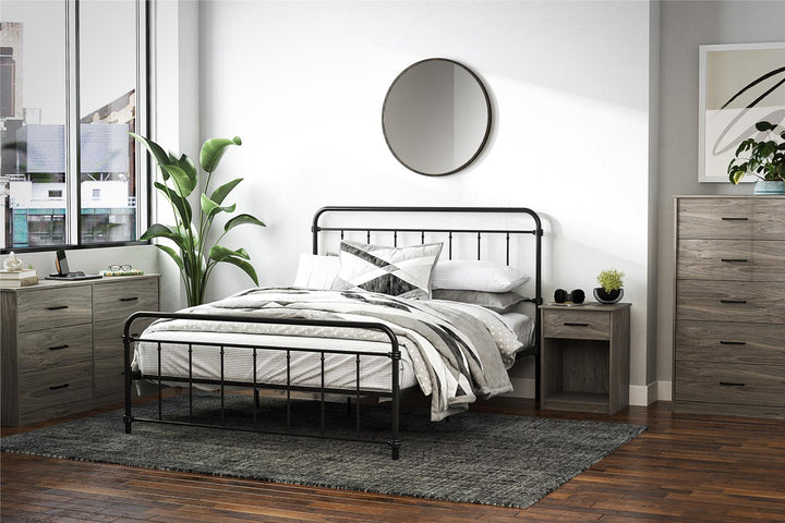Stylish Bedroom Nightstand by Edgewater -  Gray Oak