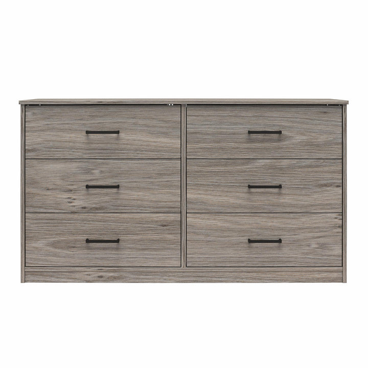 Edgewater 6 Drawer Dresser  -  Gray Oak
