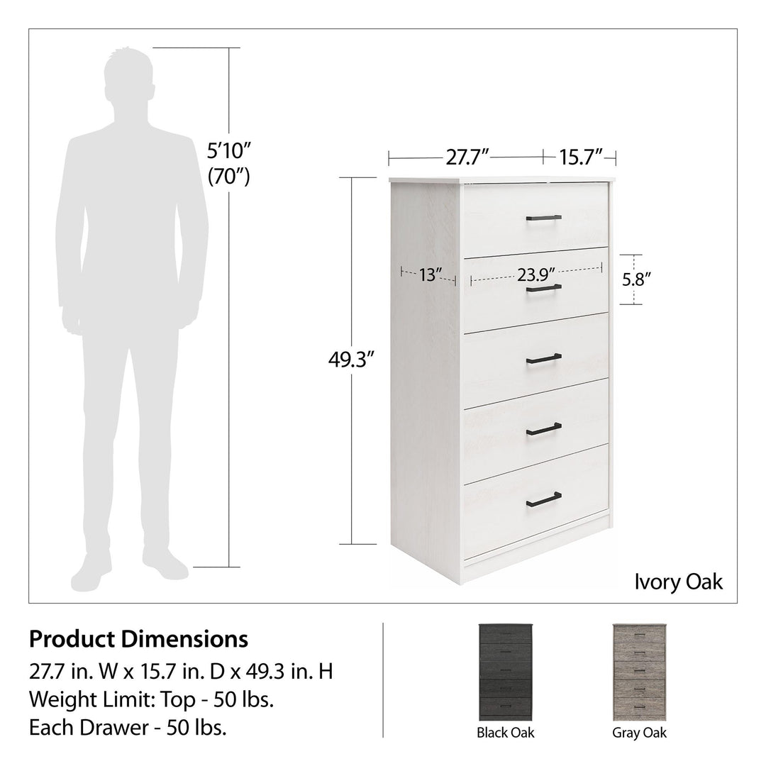 Best Edgewater 5 drawer dresser reviews -  Gray Oak