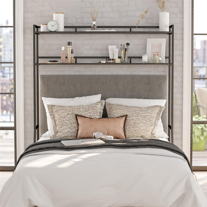 Beverly Furniture Collection Over-The-Bed Storage -  Black Oak