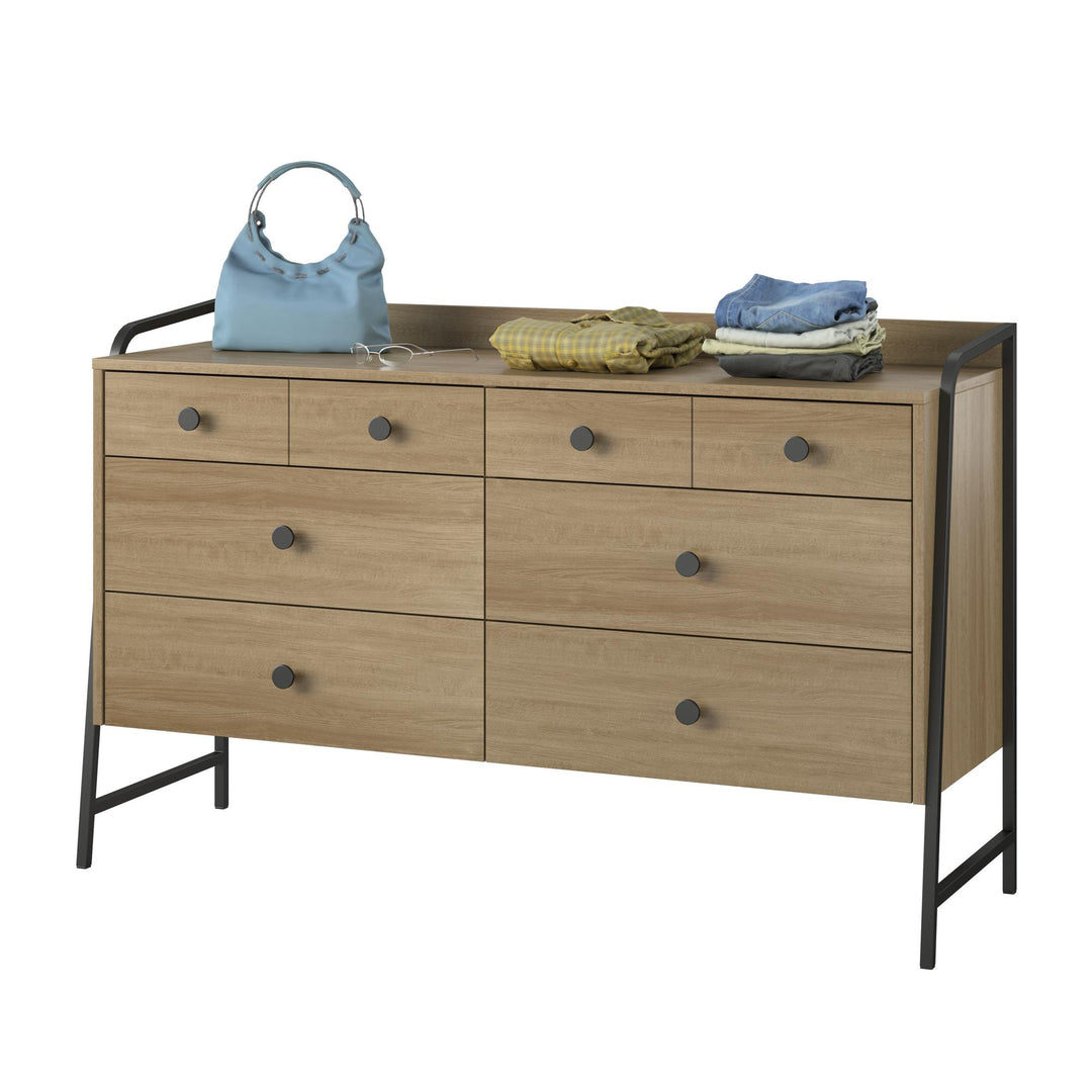 Bushwick Furniture Collection 6 Drawer Dresser -  Natural