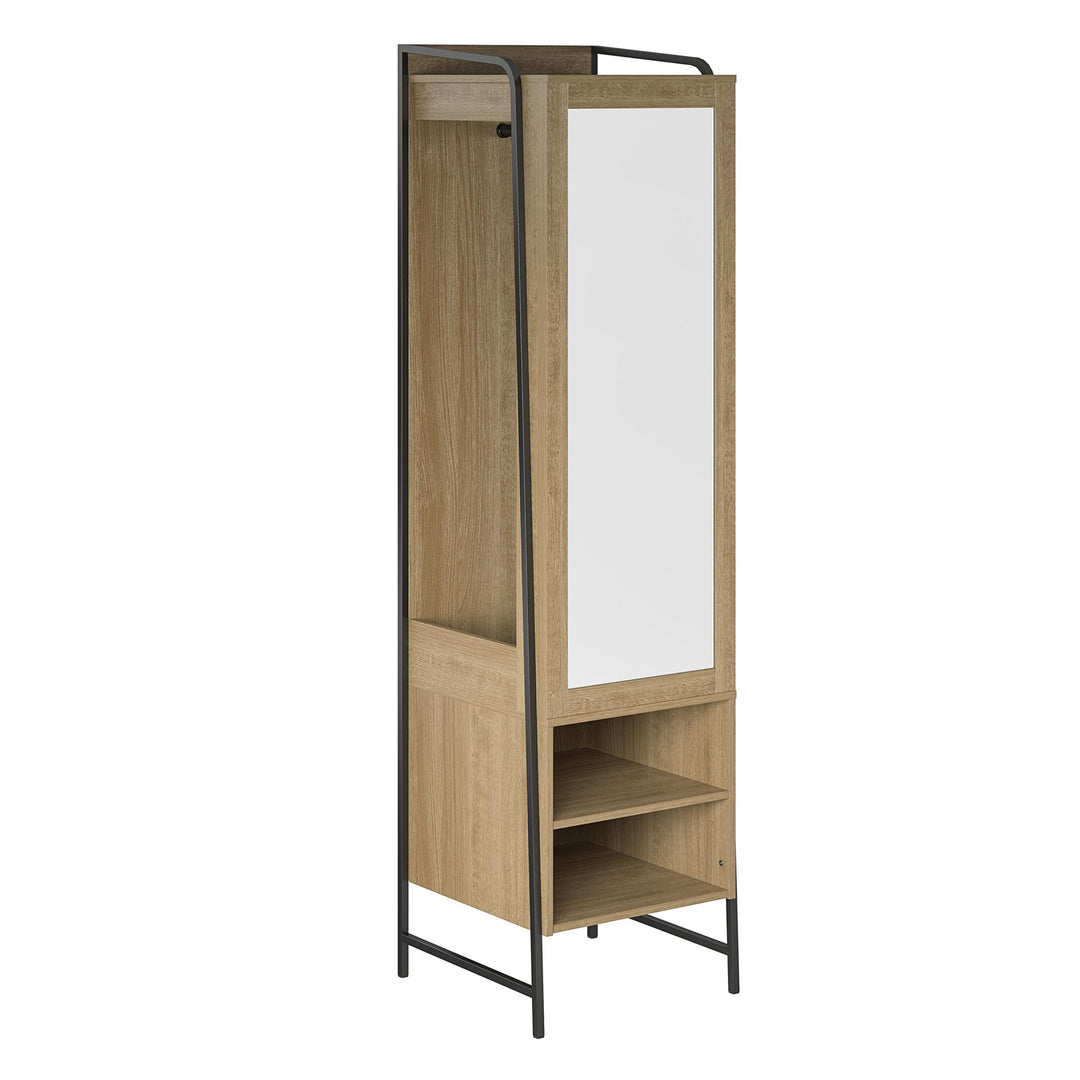 Bedroom Furniture with Mirror and Rod -  Natural
