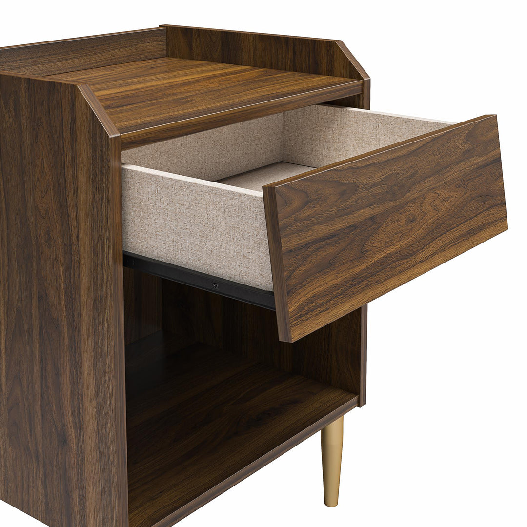 Remy Nightstand with Drawer -  Walnut