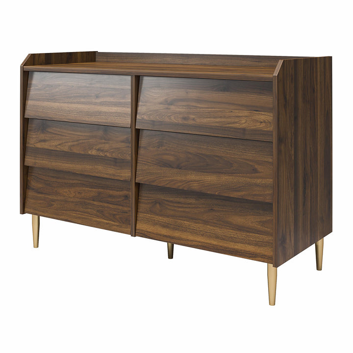 Elegant Remy 6 Drawer Dresser -  Walnut