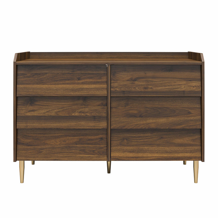 Remy 6 Drawer Dresser  -  Walnut