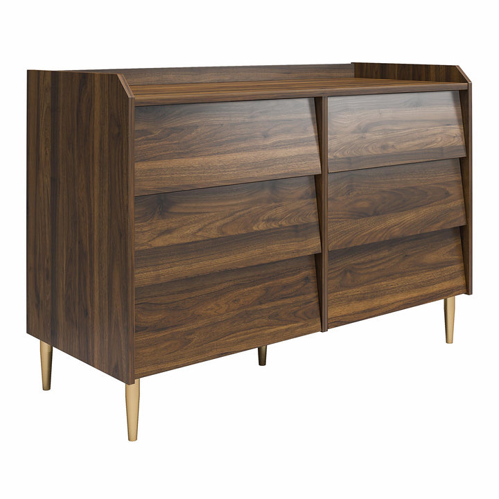 Remy Furniture Collection 6 Drawer Dresser -  Walnut