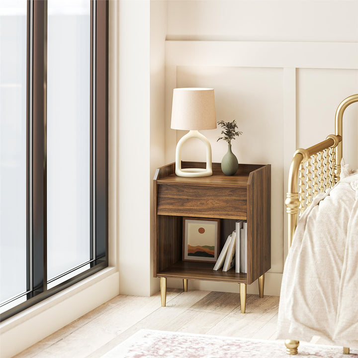 Stylish Remy Nightstand -  Walnut