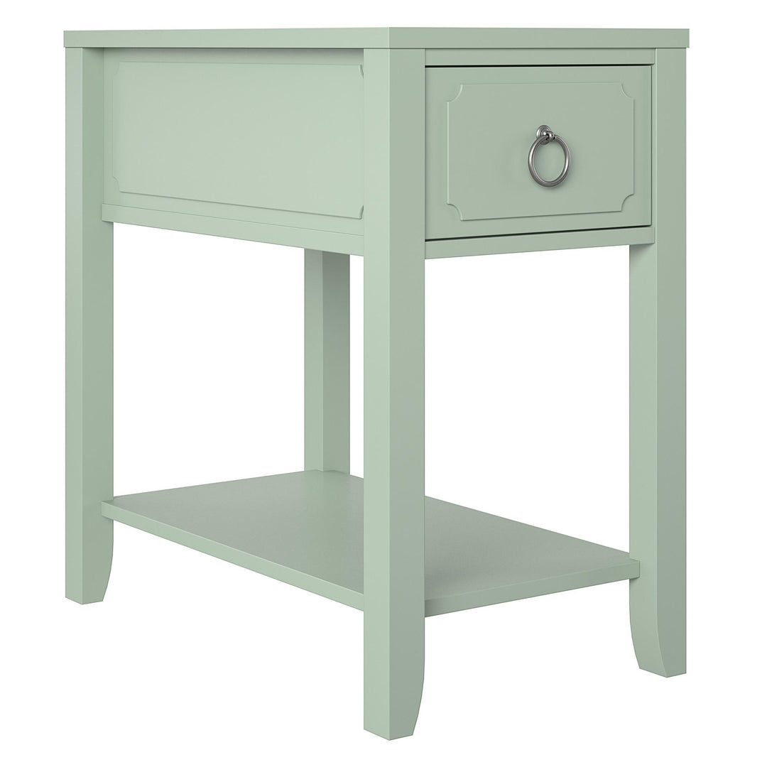 Narrow Side Table for Small Spaces -  Pale Green
