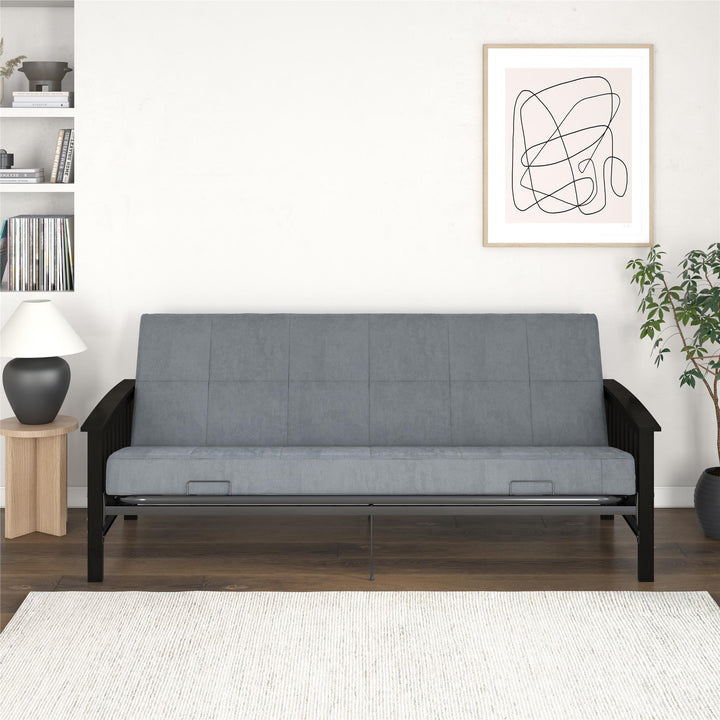 wood arm futon - Espresso - Full Size