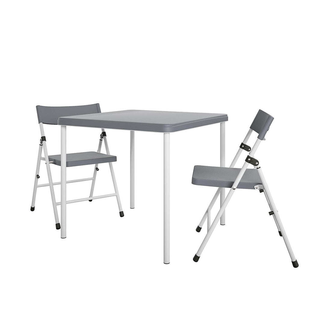 3 piece folding chairs set - Cool Gray
