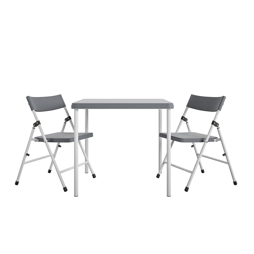3 piece folding chairs set - Cool Gray