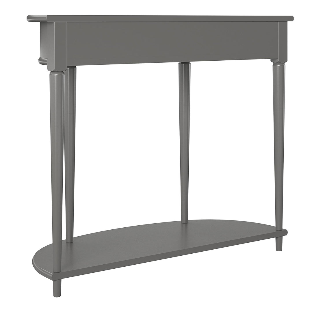 Aurora Solid Wood Half-Moon Console -  Gray