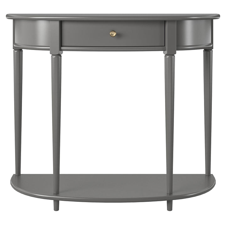 Elegant Aurora Half-Moon Console -  Gray