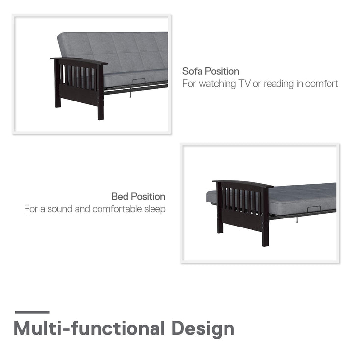 wooden futon beds - Espresso - Full Size