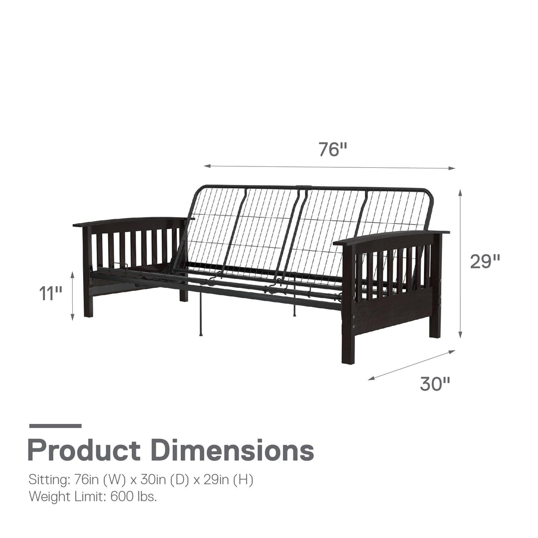 wooden futon frame - Espresso - Full Size