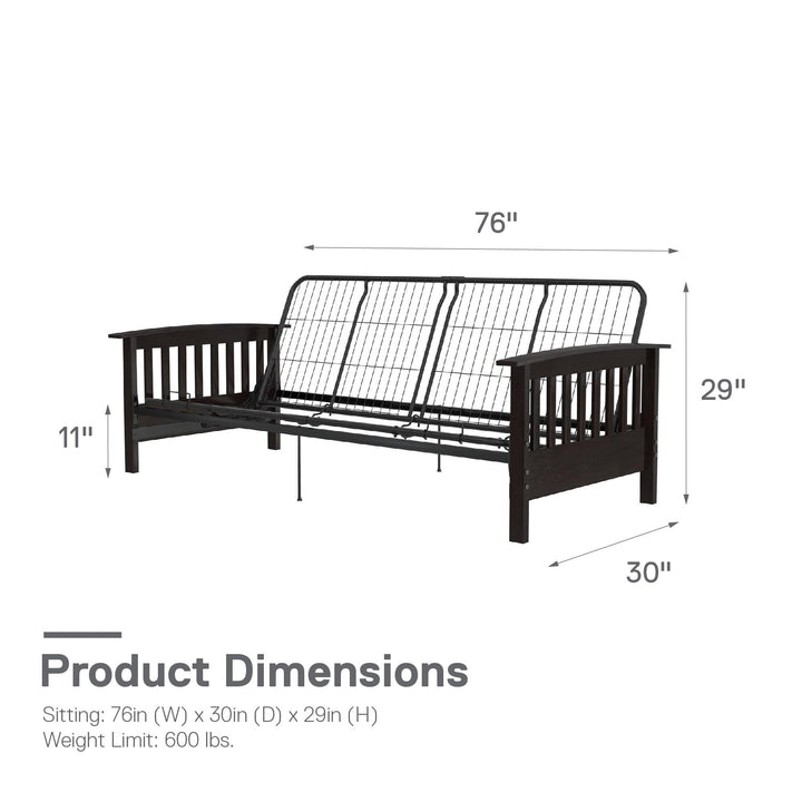 wooden futon frame - Espresso - Full Size