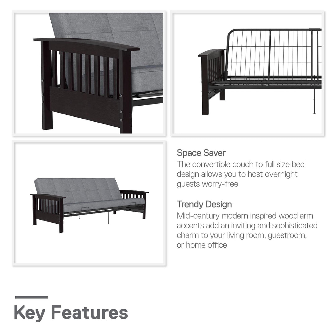 wood futon frame - Espresso - Full Size