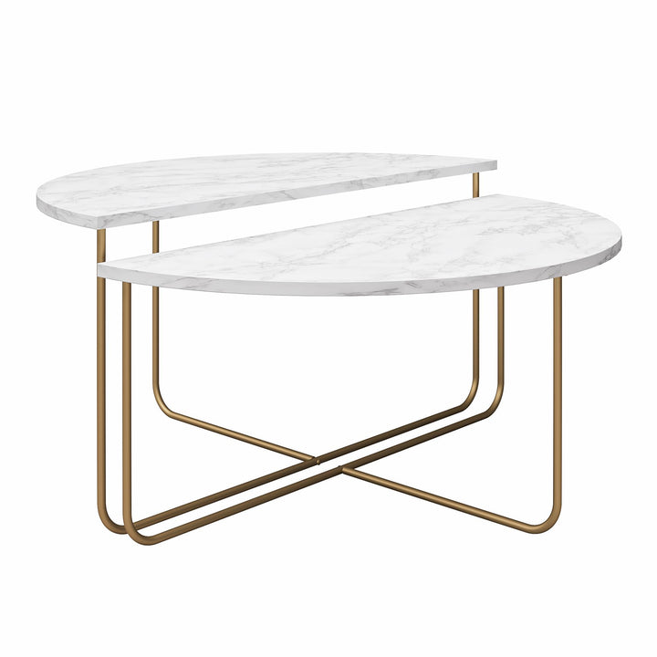 Athena Coffee Table  -  White marble