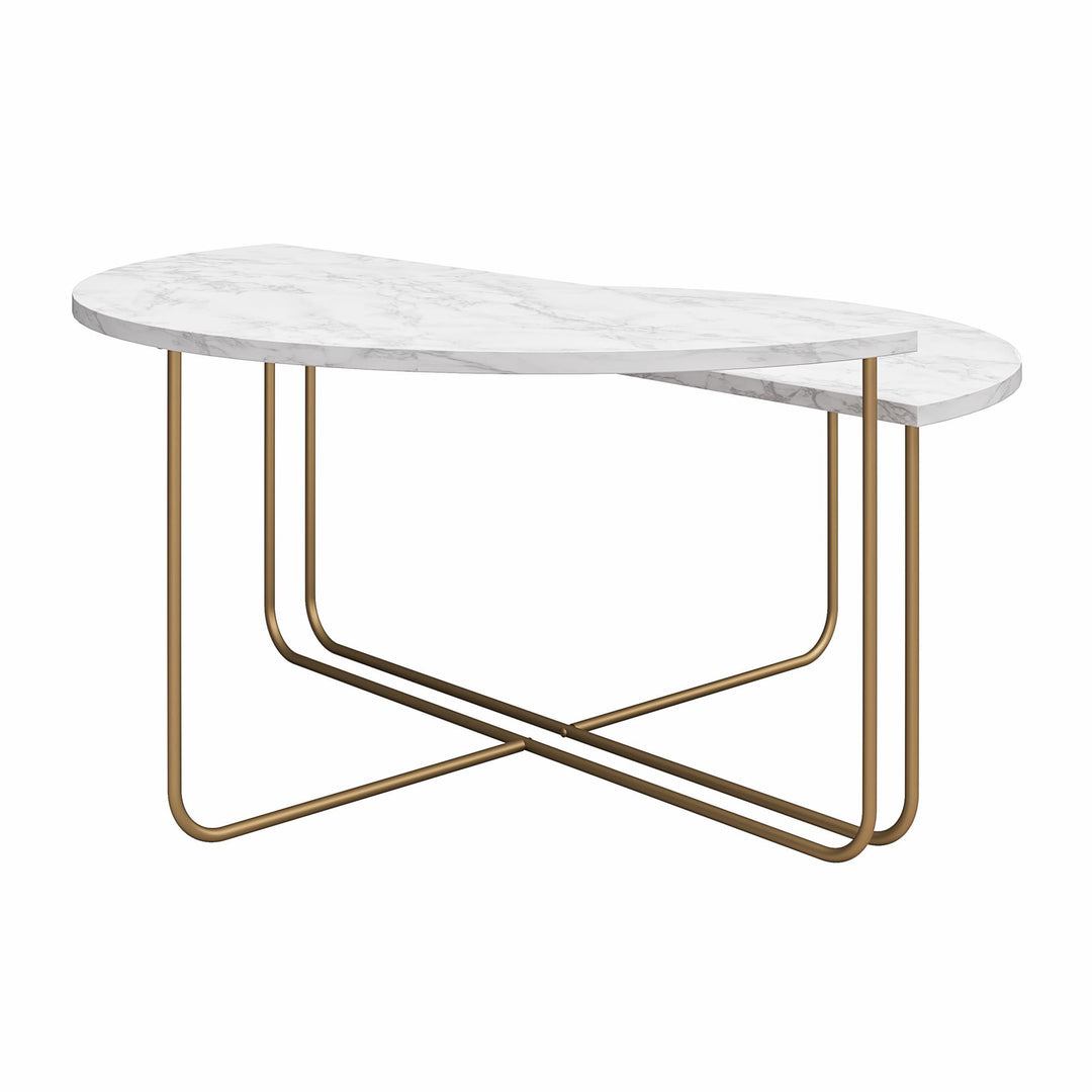 Designer Athena Coffee Table -  White marble