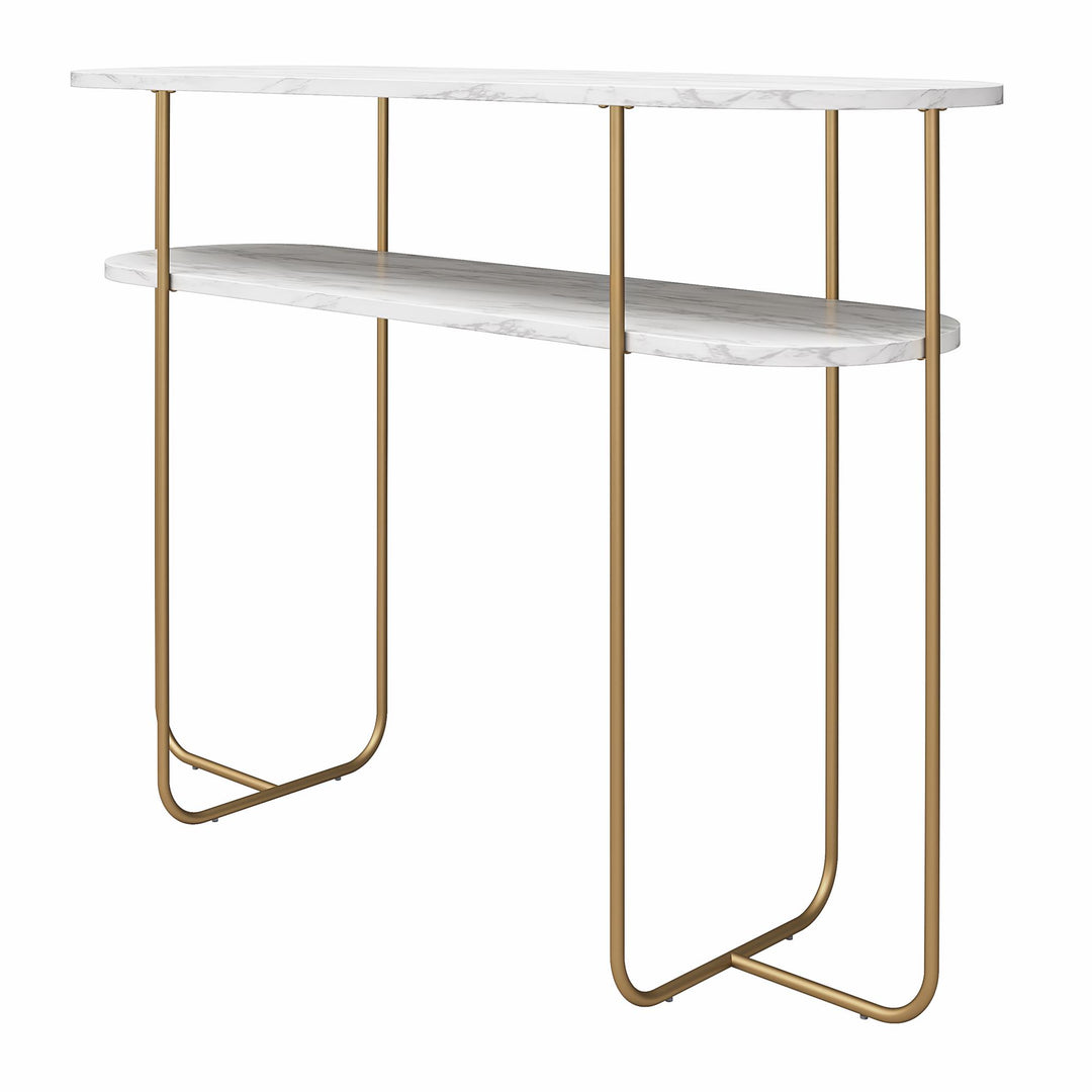 Athena Console Table  -  White marble