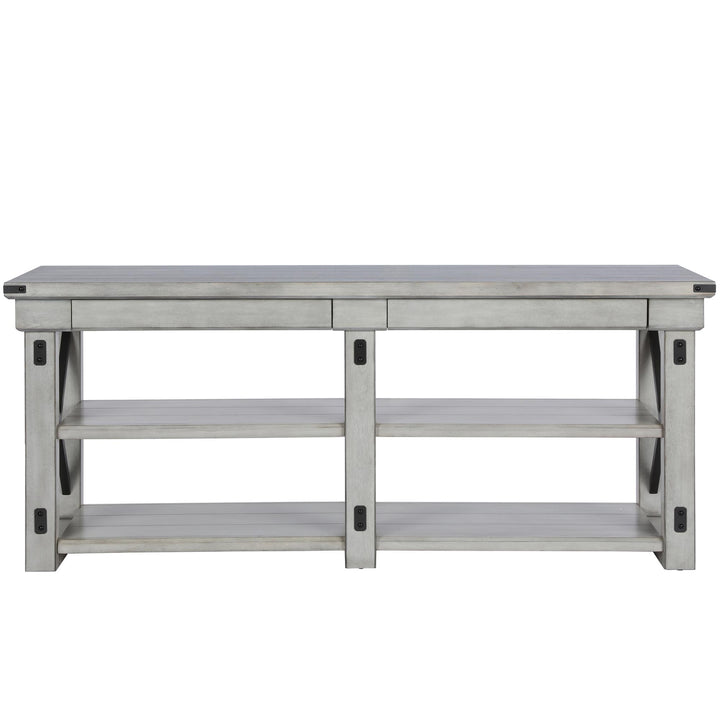 Wildwood Wood Veneer TV Stand for TVs up to 65" - Rustic White