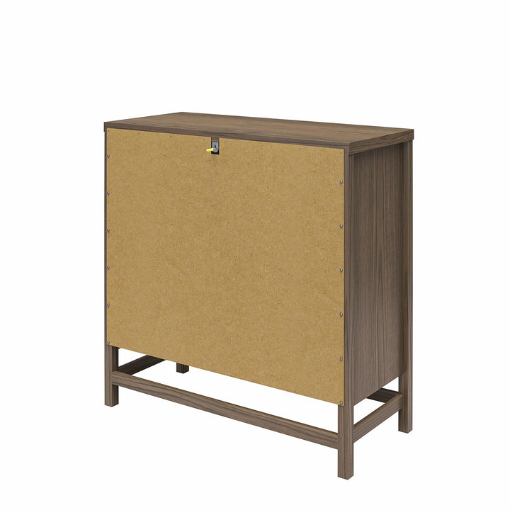 rattan 2 door cabinet - Medium Brown