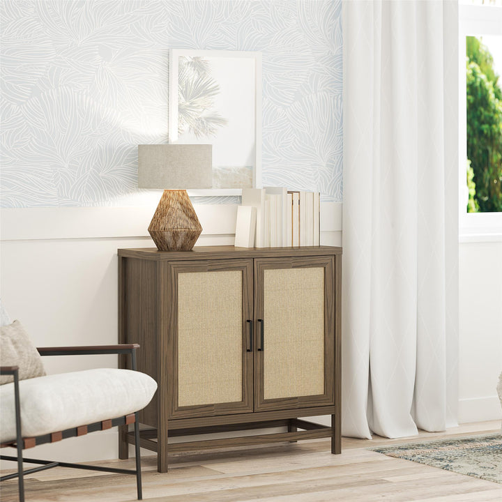 faux cabinet with door - Medium Brown