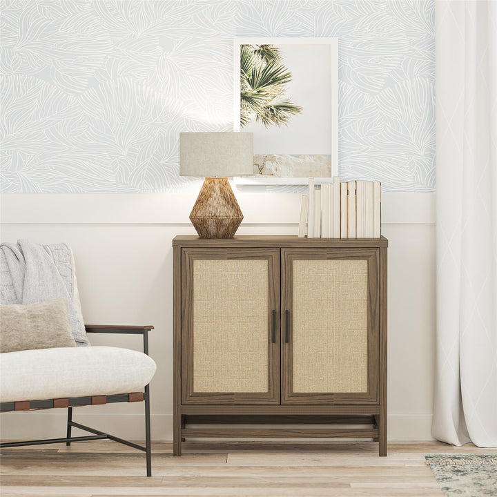rattan storage shelf - Medium Brown