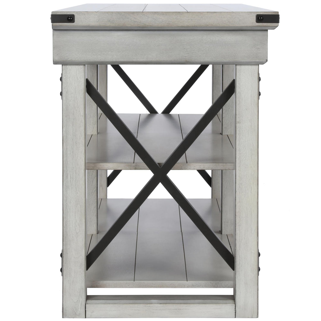 Wildwood Wood Veneer TV Stand for TVs up to 65" - Rustic White