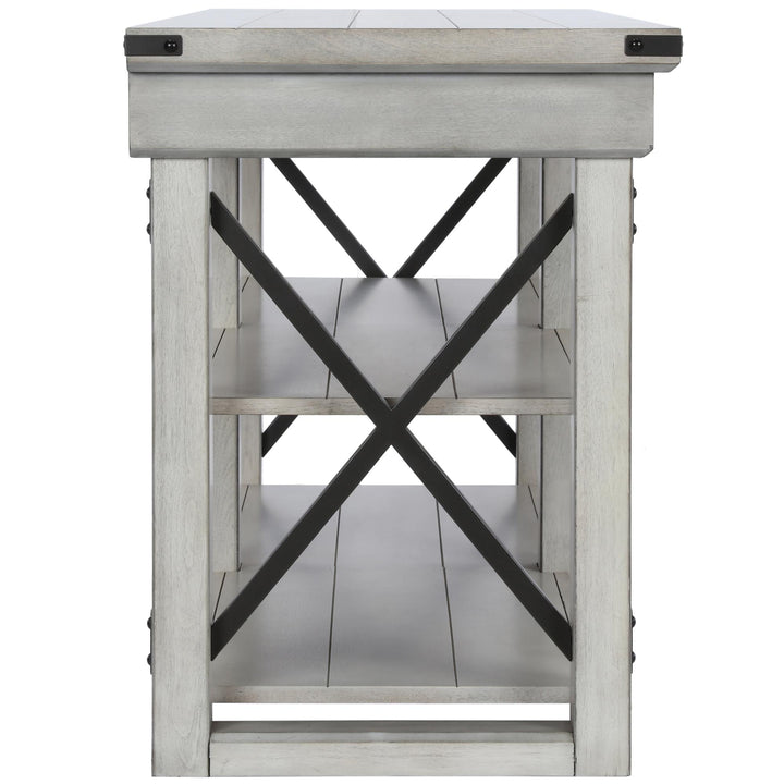 Wildwood Wood Veneer TV Stand for TVs up to 65" - Rustic White