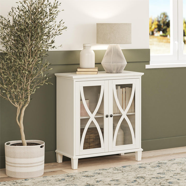 Elegant Celeste Accent Cabinet -  White