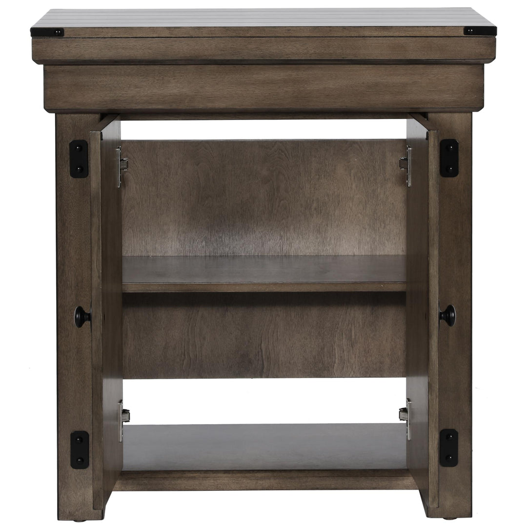 aquarium stand with closed 2 doors - Rustic Gray