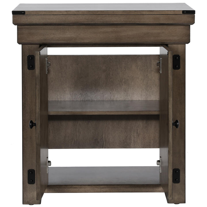 aquarium stand with closed 2 doors - Rustic Gray