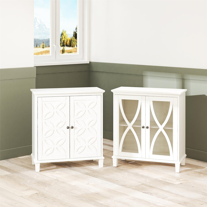Celeste Double Door Cabinet with Shelves -  White