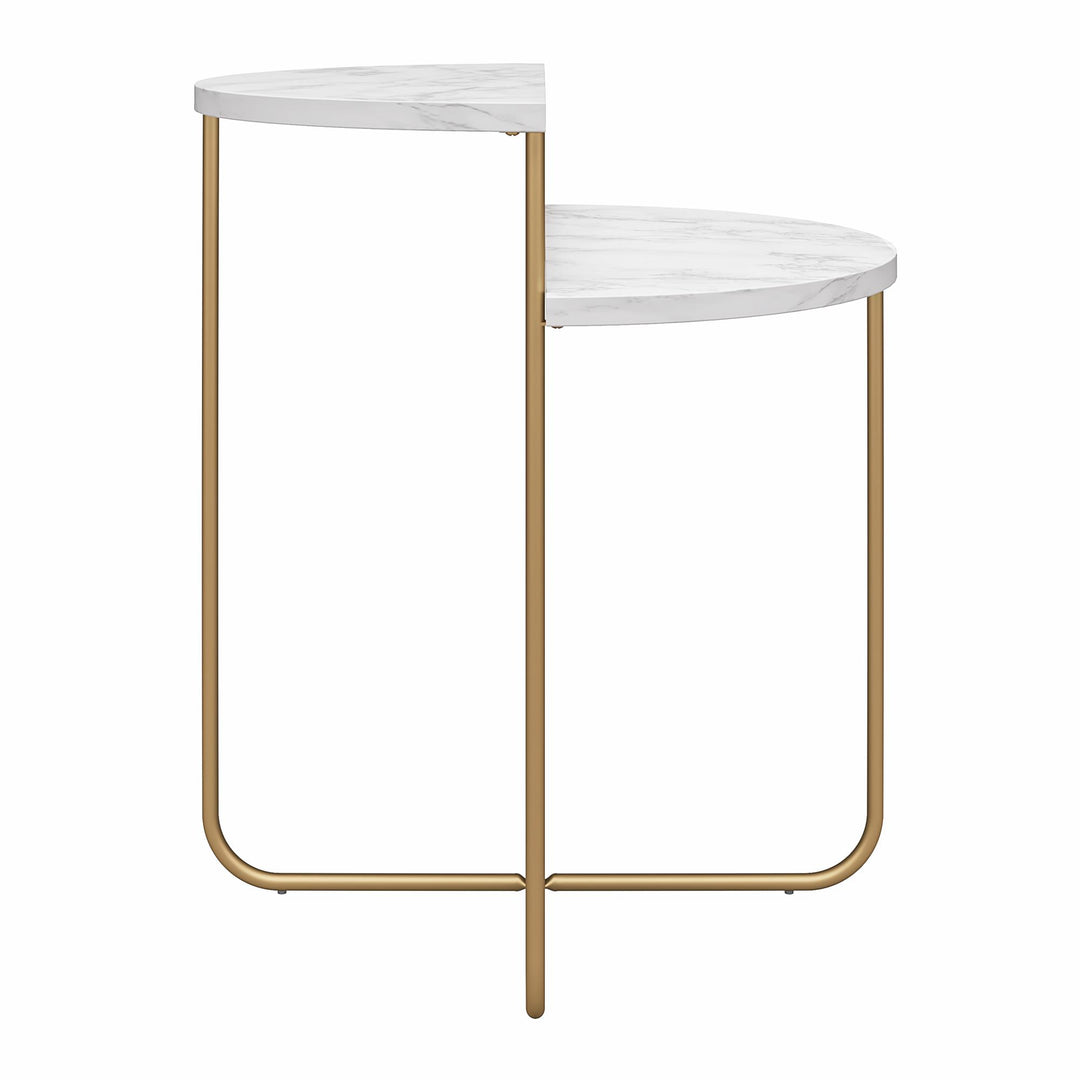 Athena Furniture Collection End Table -  White marble
