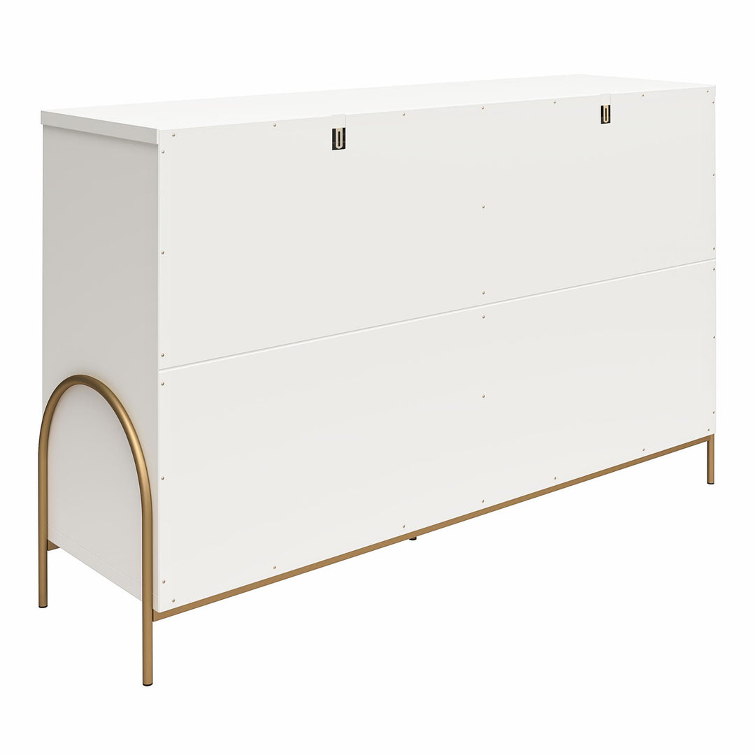 6 Drawer Wooden Dresser -  White