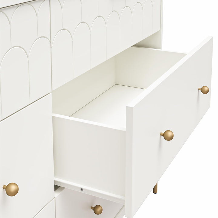 6 Drawer Dresser for Clothes Storage -  White