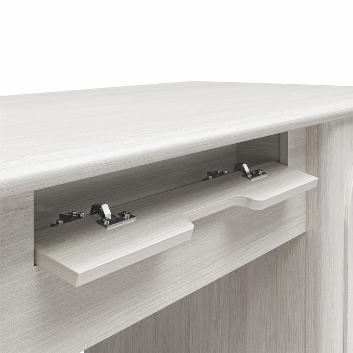 Selena Double Pedestal Desk - Rustic White