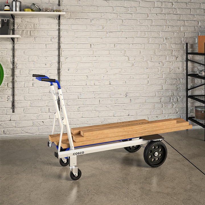 Next Gen 3-in-1 Folding Toe Plate Hand Truck, 800/1000 lb - Blue - 1-Pack