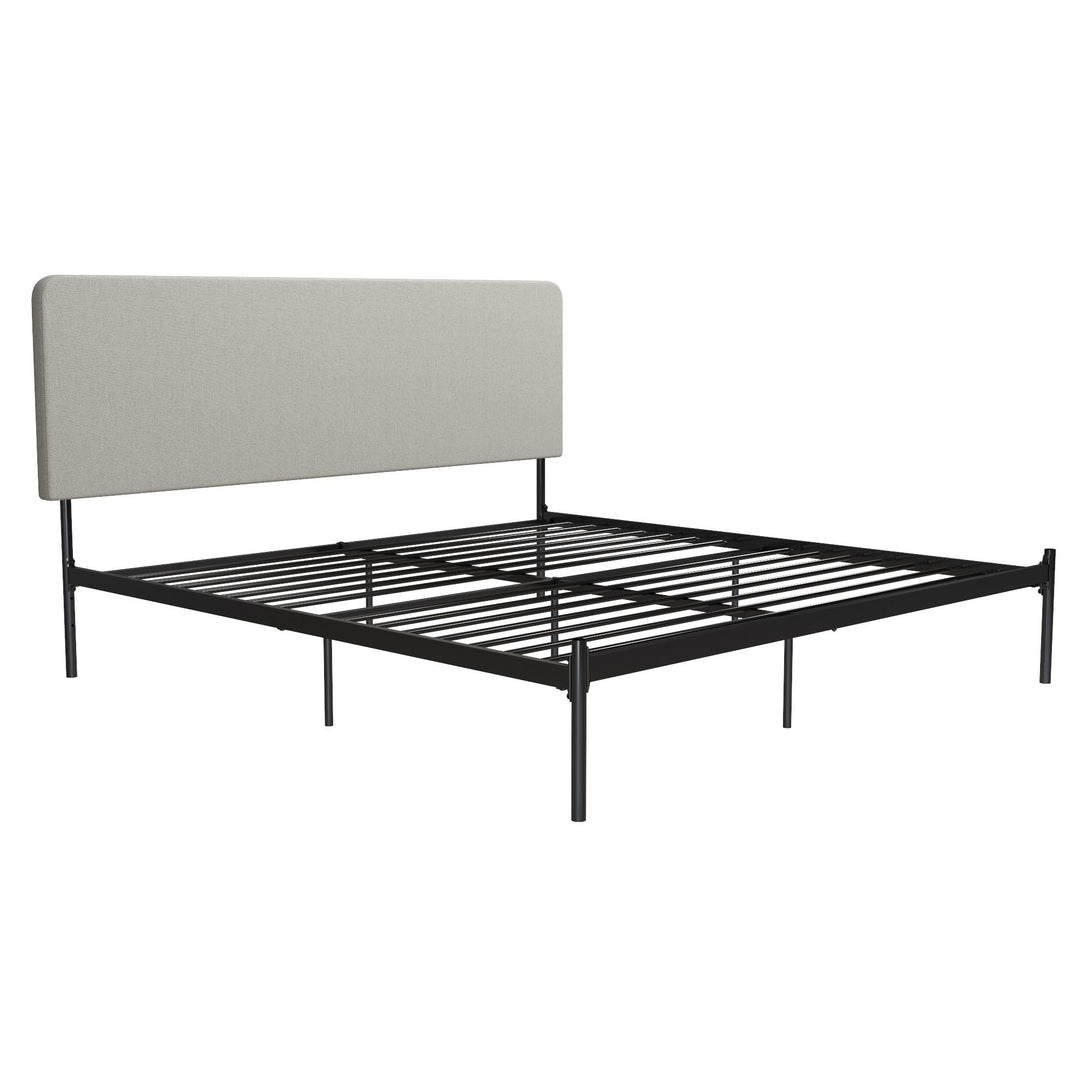 bed with adjustable headboard - Gray - King Size