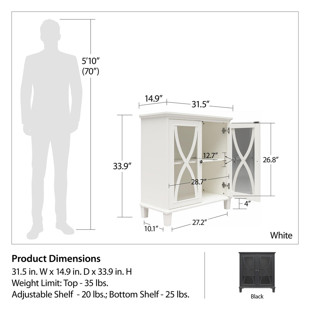Celeste Living Room Accent Cabinet -  White